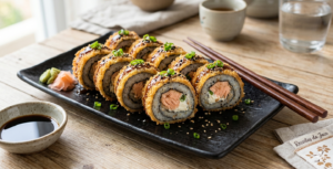 Hot Roll com Salmão Grelhado 🔥🍣