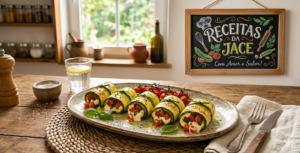 Trouxas de Abobrinha com Requeijão e Tomate 🥒🧀🍅